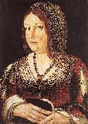 Juan de Borgona Lady with a Hare oil on canvas